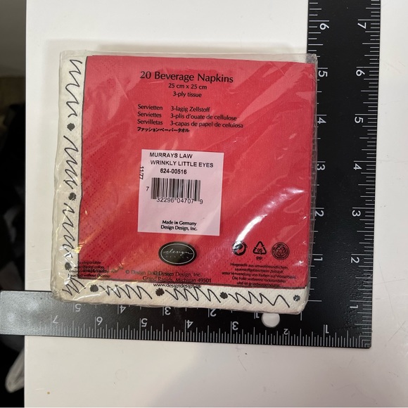 Vintage Murrays Law beverage cocktail napkins sarcastic birthday humor wrinkles - Picture 4 of 6